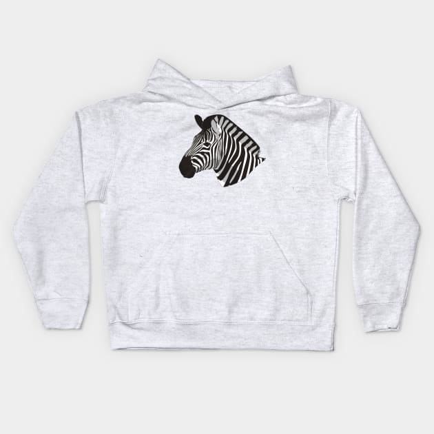 Zebra Kids Hoodie by Sticker Steve